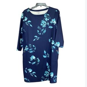 Croft and barrow PETITE floral print dress w Pockets MP